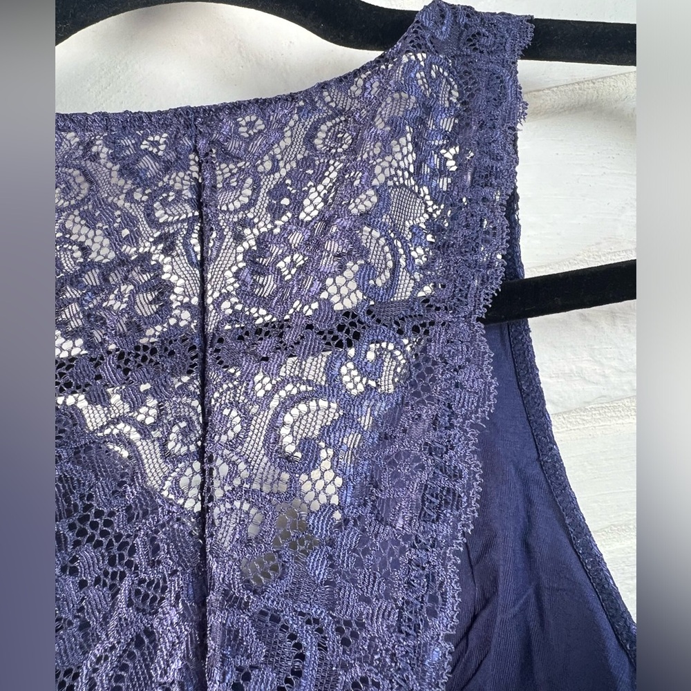 NWT Soma Bralette Lace Racerback Pullover M Medium Navy Blue #0644 - Picture 5 of 10